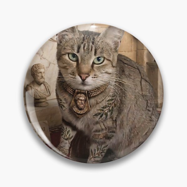 Item preview, ​Stoic Cat Strip: The Philosopher and the Mouser designed and sold by NadinGerasi.