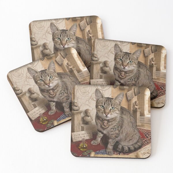 Item preview, ​Stoic Cat Strip: The Philosopher and the Mouser designed and sold by NadinGerasi.