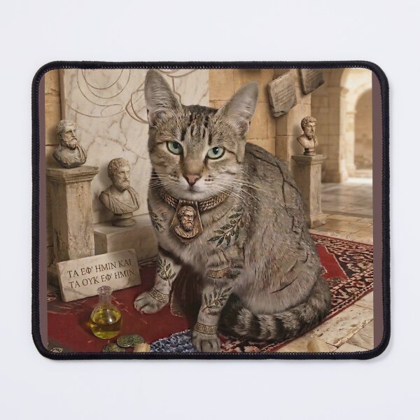 Item preview, Stoic Cat Strip: The Philosopher and the Mouser designed and sold by NadinGerasi.