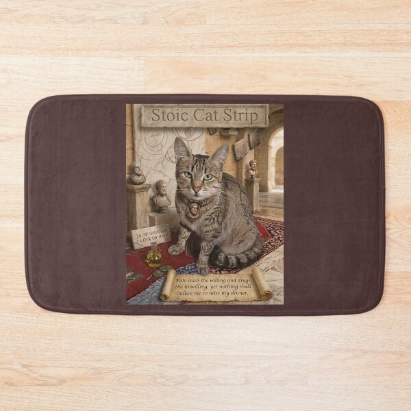 Item preview, ​Stoic Cat Strip: The Philosopher and the Mouser designed and sold by NadinGerasi.