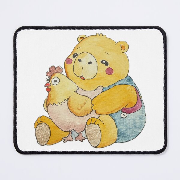 Item preview, farmer capybara with a chicken designed and sold by Artful Things.