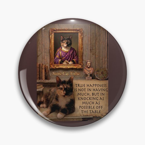 Item preview, ​Stoic Cat Tisha: The Philosophy of the Table designed and sold by NadinGerasi.