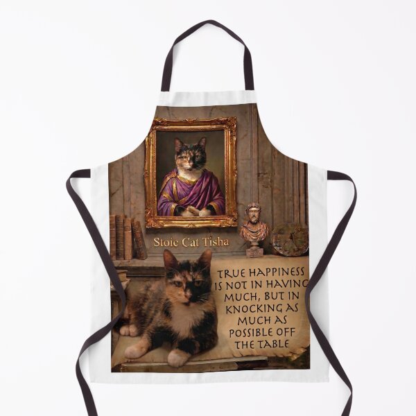 Item preview, Stoic Cat Tisha: The Philosophy of the Table designed and sold by NadinGerasi.