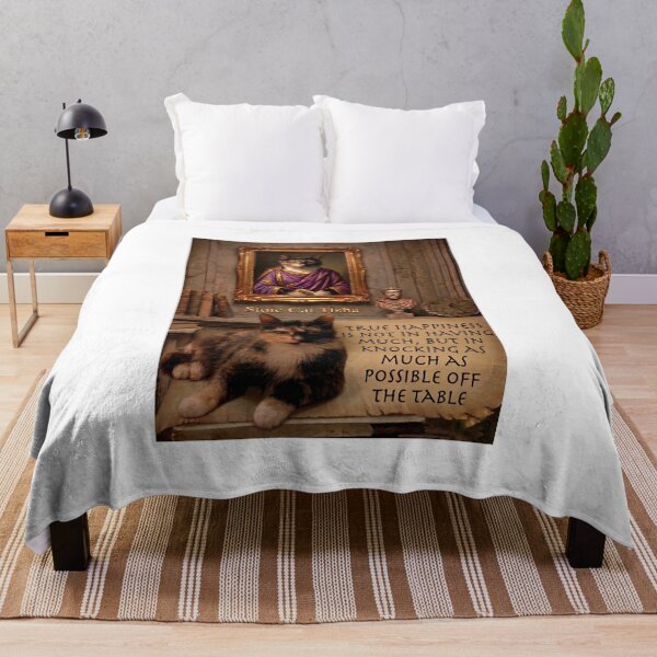Item preview, ​Stoic Cat Tisha: The Philosophy of the Table designed and sold by NadinGerasi.