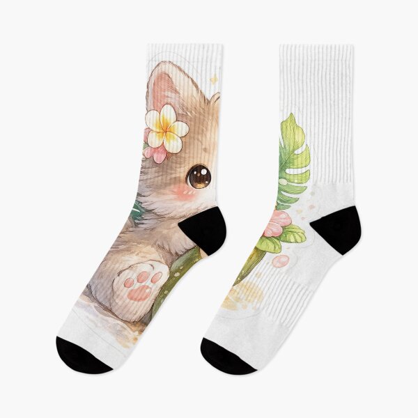 Item preview, Coconut Cat – Tropical Kawaii Sticker designed and sold by SaphireArt.