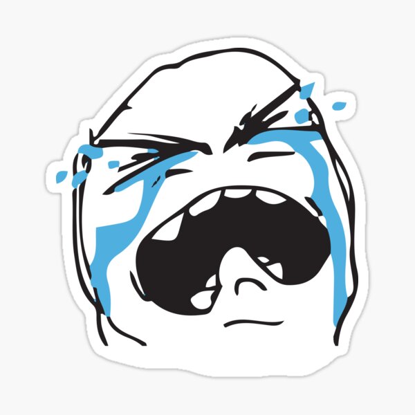 Troll Face Crying Sticker - Troll Face Crying Laughing - Discover & Share  GIFs