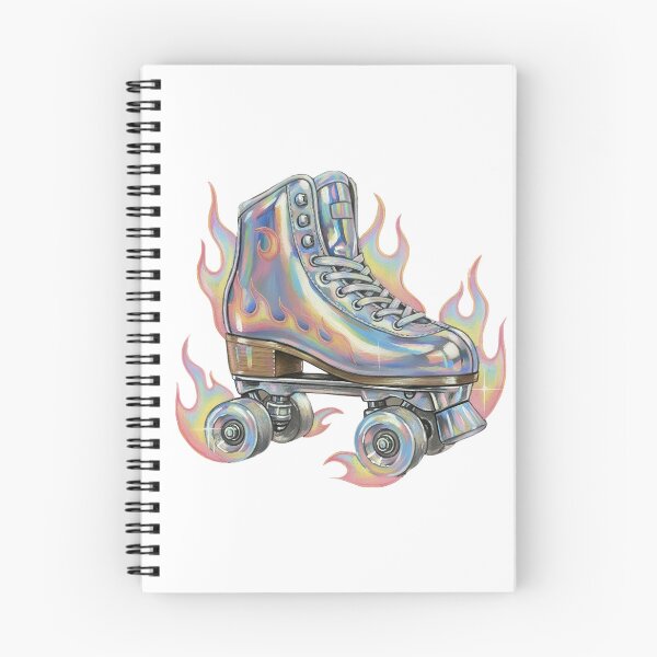 Item preview, Fire Roller Skates Holographic Iridescent Flames Art designed and sold by GymTanLaundry.