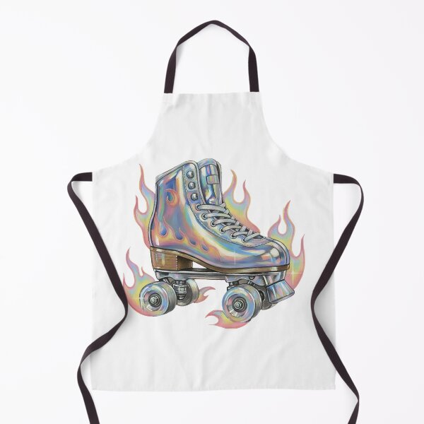 Item preview, Fire Roller Skates Holographic Iridescent Flames Art designed and sold by GymTanLaundry.