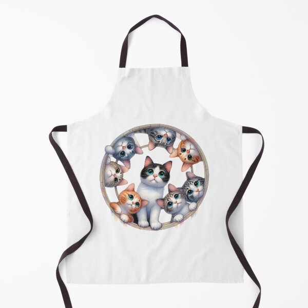 Item preview, Circle of Kittens – Adorable Peek-a-Boo Cat Group designed and sold by Pani Kara.