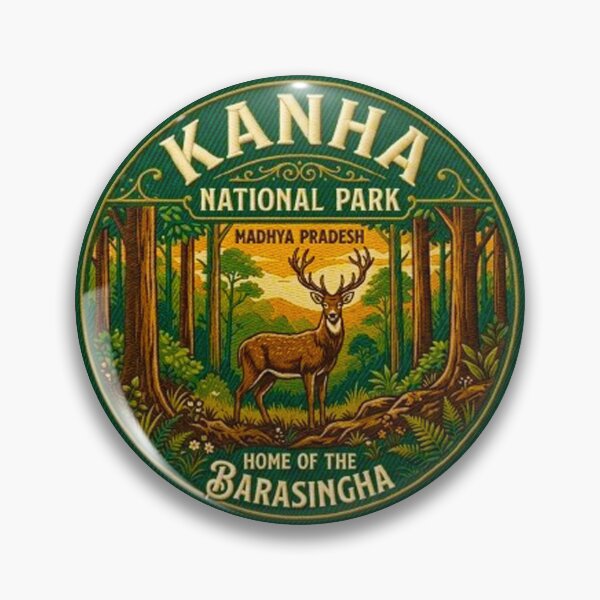 Artikelvorschau, Kanha Nationalpark Madhya Pradesh Indien Barasingha Vintage Abzeichen entworfen und verkauft von MT-Hub | Cute Aesthetic Art, Stickers & Phone Cases.