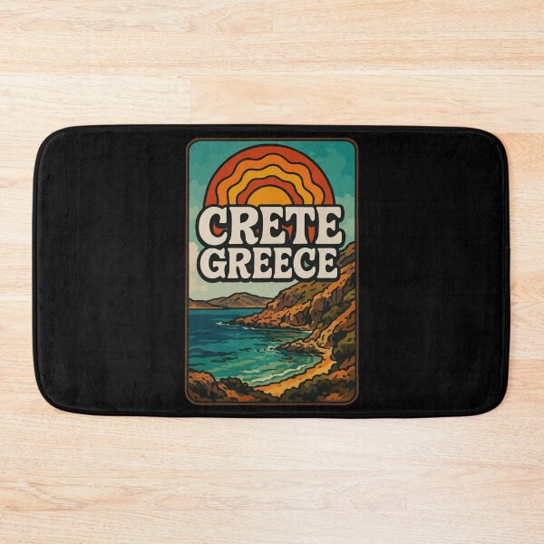Item preview, Crete Greece Coast Retro Trippy Art designed and sold by TomFrontierArt.
