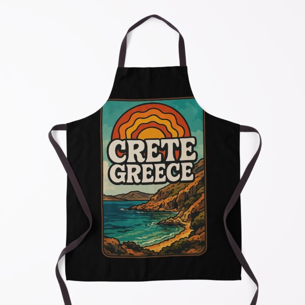 Item preview, Crete Greece Coast Retro Trippy Art designed and sold by TomFrontierArt.