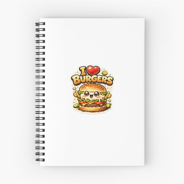 Item preview, Cute I Love Burgers Sticker designed and sold by SntixySellsArt.