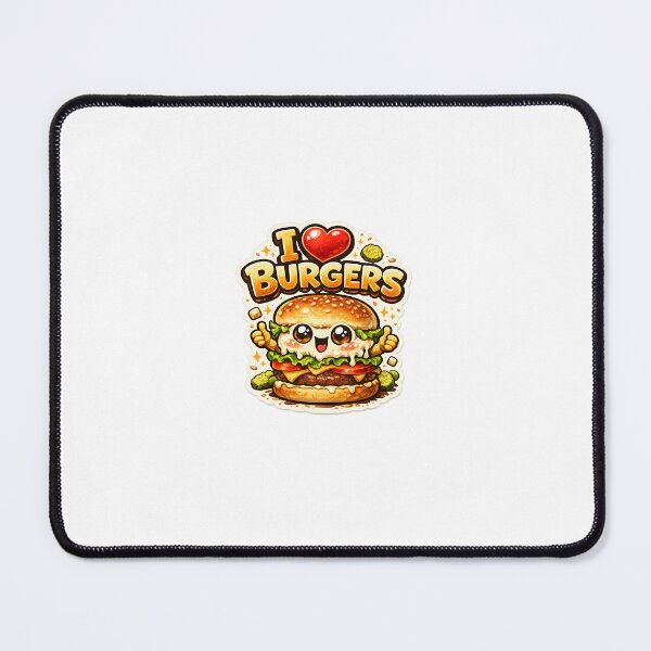 Item preview, Cute I Love Burgers Sticker designed and sold by SntixySellsArt.