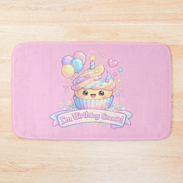 Item preview, Pastel Kawaii Birthday Cupcake – “I’m Birthday Snack!” Cute Funny Icon designed and sold by Nusha Creations.