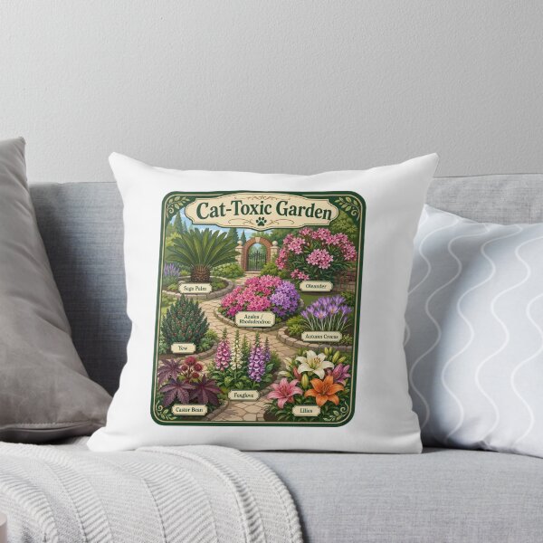 Item preview, Cat toxic plants - magnet sticker designed and sold by Dead-Dove-Ltd.