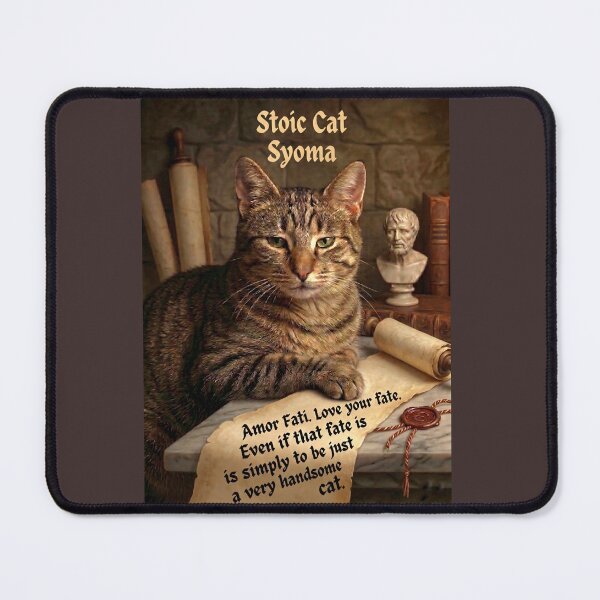 Item preview, Stoic Cat Syoma: Amor Fati Wisdom designed and sold by NadinGerasi.