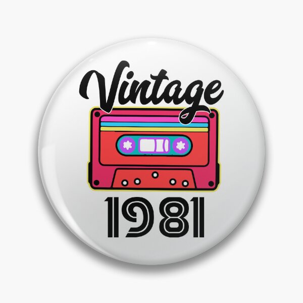 Item preview, 1981 Vintage Cassette – Retro Birth Year Birthday Gift Design designed and sold by EmeraldeaArt.