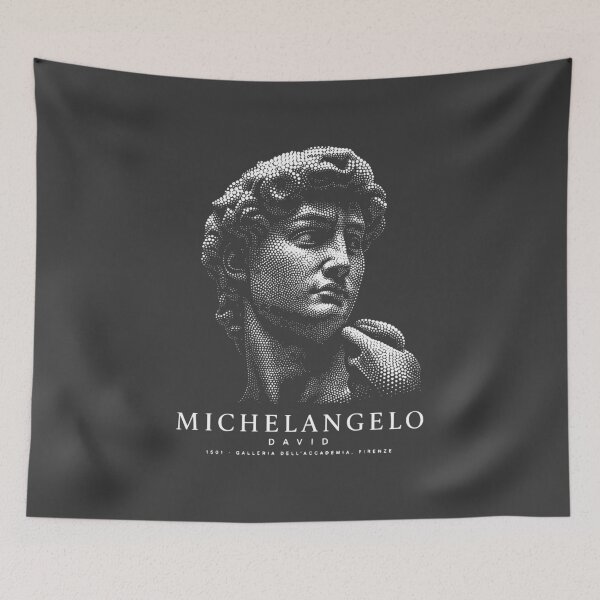 Item preview, Michelangelo- David - halftone poster designed and sold by CMYKStudio.