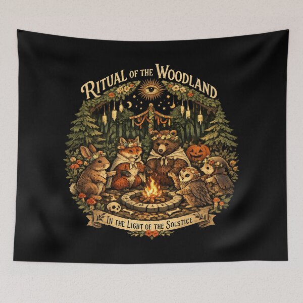 Item preview, Woodland Solstice Ritual Forest Animals - Cottagecore Fantasy designed and sold by SidTastic .