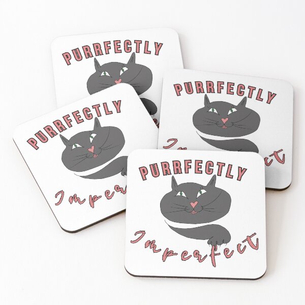Item preview, Purrfectly Imperfect Cat.  Funny Self-Love Kitty Design designed and sold by illeN-Art-World.