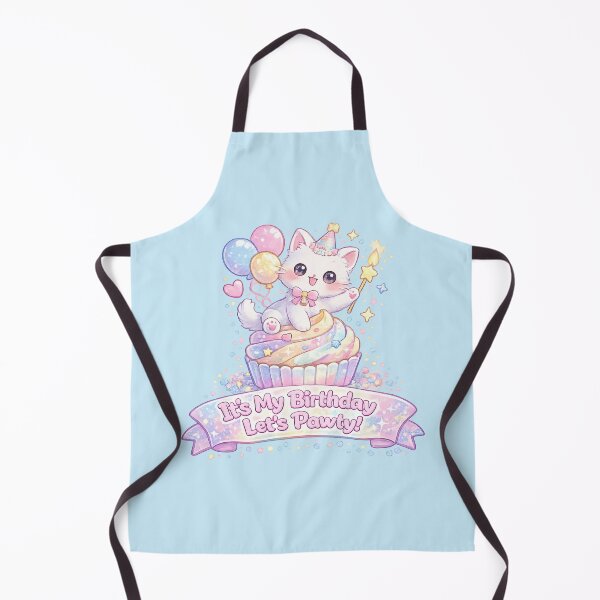 Item preview, Pastel Cute Birthday Kitty “Let’s Pawty!” Kawaii Birthday designed and sold by Nusha Creations.