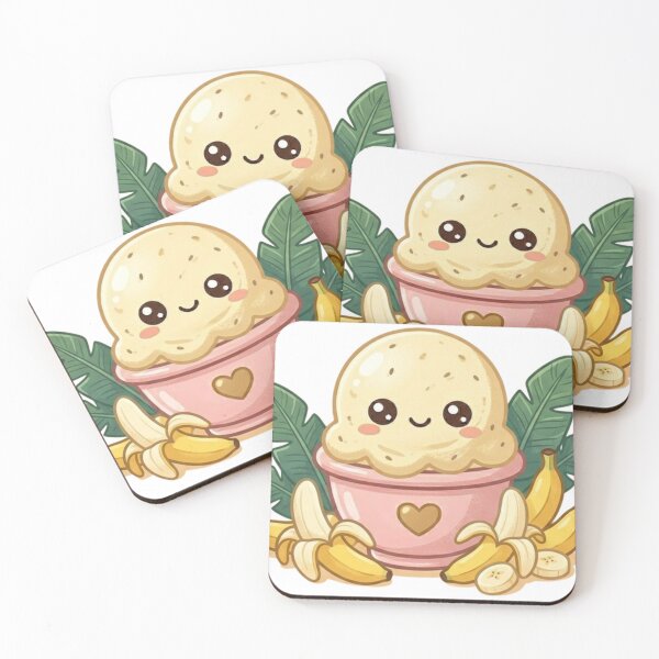 Item preview, Cute Kawaii Banana Ice Cream in a Cup designed and sold by Basement Labs.