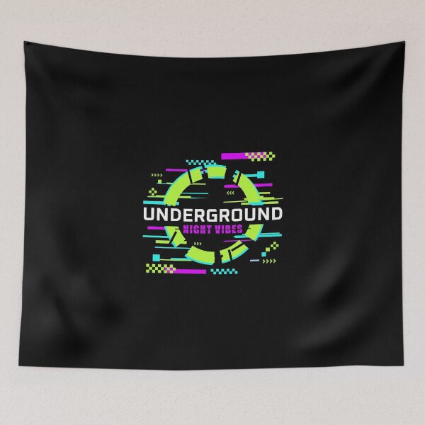 Item preview, Underground Night Vibes Cyberpunk Rave Aesthetic Design designed and sold by 89BLACK.