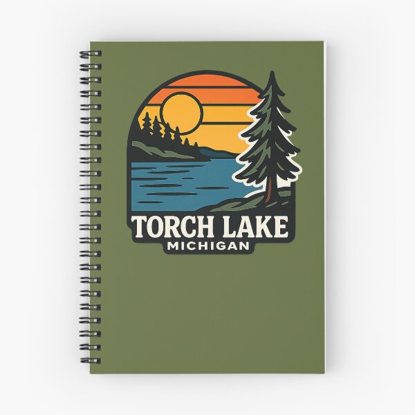 Item preview, Torch Lake Michigan Retro Sunset designed and sold by American Travels.