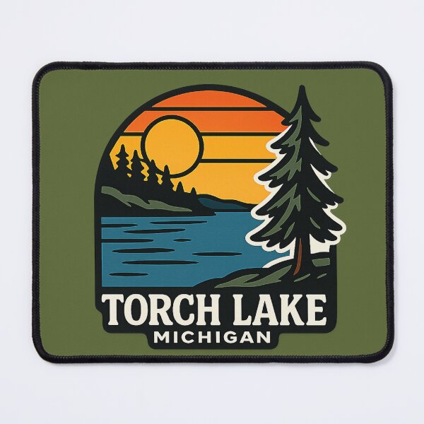 Item preview, Torch Lake Michigan Retro Sunset designed and sold by American Travels.
