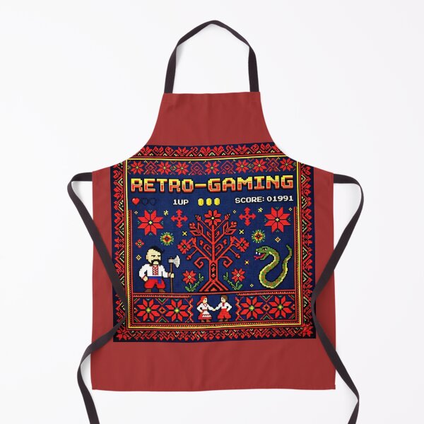 Item preview, Ukrainian Folk Art Retro Pixel Game Hero designed and sold by NadinGerasi.