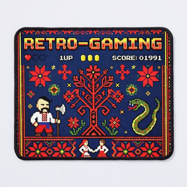 Item preview, Ukrainian Folk Art Retro Pixel Game Hero designed and sold by NadinGerasi.