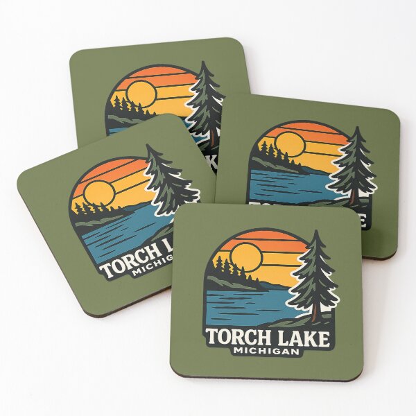 Item preview, Torch Lake Michigan Retro Sunset designed and sold by American Travels.