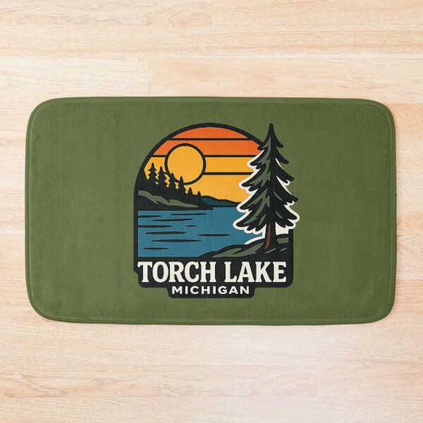 Item preview, Torch Lake Michigan Retro Sunset designed and sold by American Travels.
