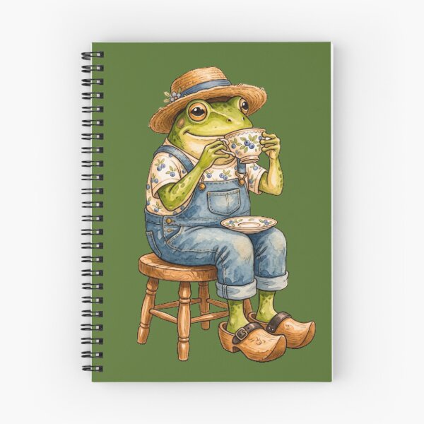 Item preview, Watercolor Frog Drinking Tea designed and sold by EnlightArt.