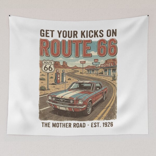 Artikelvorschau, Route 66 Vintage Road Trip Design entworfen und verkauft von VladisWorld.