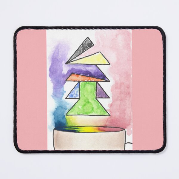 Item preview, funky christmas tree watercolor geometric abstraction designed and sold by ShePaintsMusic.
