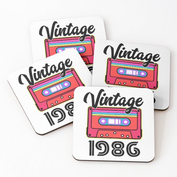 Item preview, 1986 Vintage Cassette – Retro Birth Year Birthday Gift Design designed and sold by EmeraldeaArt.