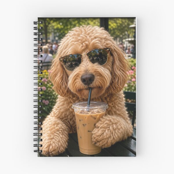 Item preview, Goldendoodle Drinking Iced Coffee Cute Pet Lover Club designed and sold by YourArt7.