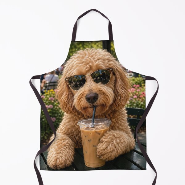 Item preview, Goldendoodle Drinking Iced Coffee Cute Pet Lover Club designed and sold by YourArt7.