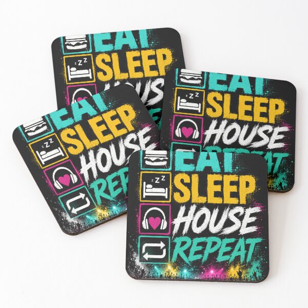 Item preview, Eat Sleep House Repeat – EDM Festival DJ T-Shirt designed and sold by Pecata.