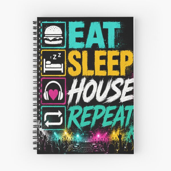 Item preview, Eat Sleep House Repeat – EDM Festival DJ T-Shirt designed and sold by Pecata.