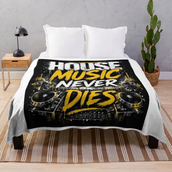 Item preview, House Music Never Dies – Rave EDM DJ Festival T-Shirt designed and sold by Pecata.