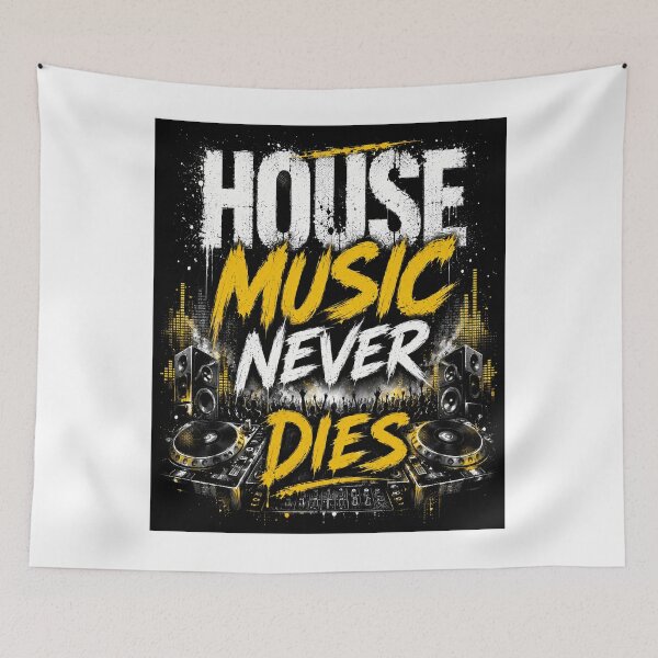 Item preview, House Music Never Dies – Rave EDM DJ Festival T-Shirt designed and sold by Pecata.