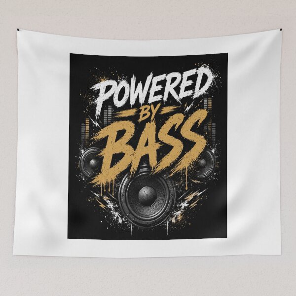 Item preview, Powered by Bass – EDM Festival DJ Music T-Shirt designed and sold by Pecata.