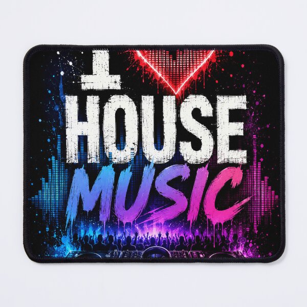 Item preview, I Love House Music – Neon EDM DJ Festival T-Shirt designed and sold by Pecata.