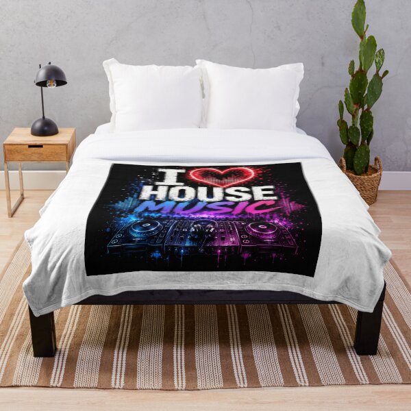 Item preview, Me encanta la música house – Camiseta de festival de DJ de EDM neón designed and sold by Pecata.