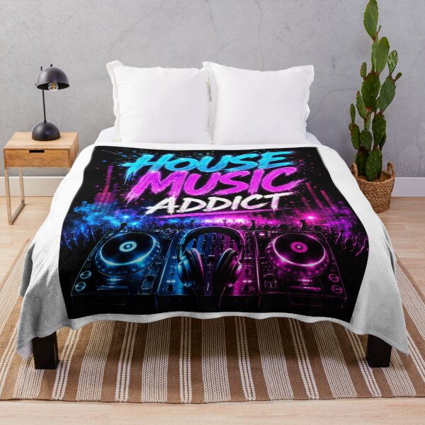 Item preview,  House Music Addict – Neon EDM DJ Festival T-Shirt designed and sold by Pecata.