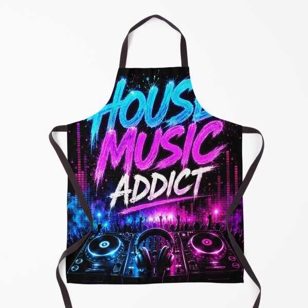 Item preview, House Music Addict – Neon EDM DJ Festival T-Shirt designed and sold by Pecata.
