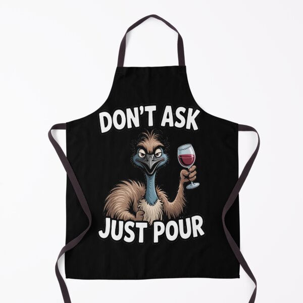 Item preview, Don’t Ask Just Pour – Savage Wine Mum Emu Cartoon designed and sold by stickercuffs.